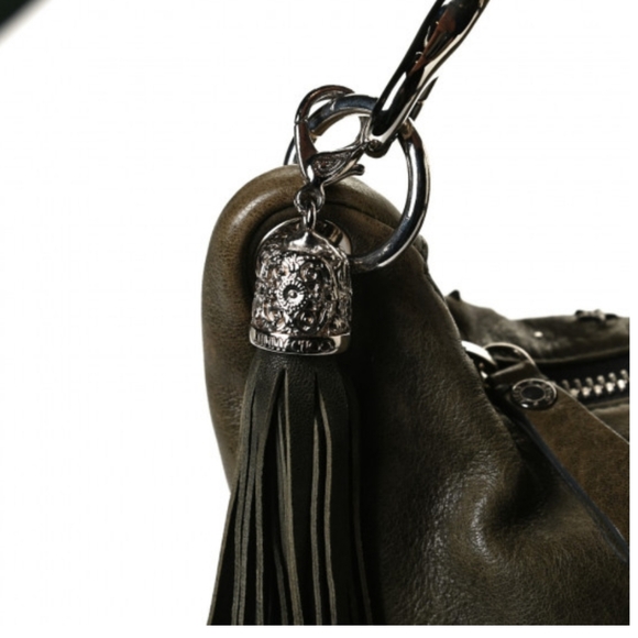 Jimmy Choo Studded Sky Zodiac Hobo Bag Brown Vitello Leather W/Orig. COA #00KE4C - Picture 7 of 15